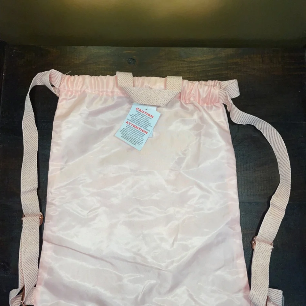 NWT Disney Cinderella Bibbidi Bobbed Boutique Drawstring‎ Backpack Bag